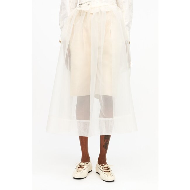 GANNI Eyelets Lace Up Ivory Ballerina