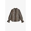 GANNI Printed Viscose Chiffon Tie String Blouse