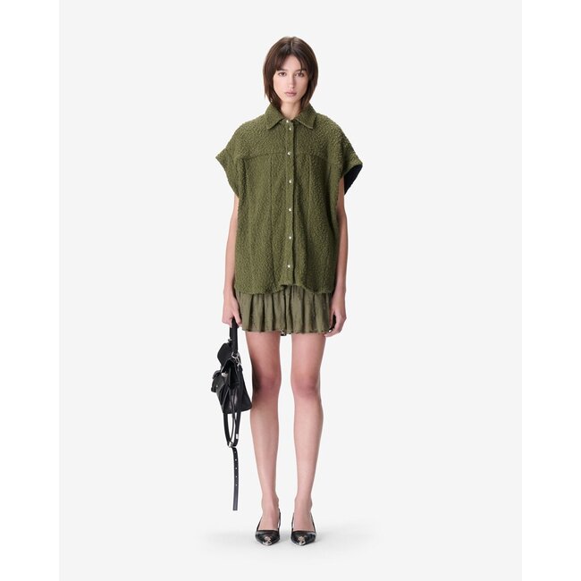 IRO Samyra short-sleeved overshirt