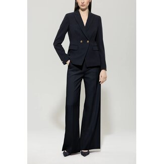 Luisa Cerano Luisa Cerano Double-breasted Gabardine blazer marine