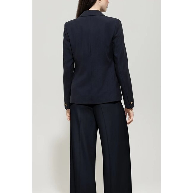 Luisa Cerano Double-breasted Gabardine blazer marine