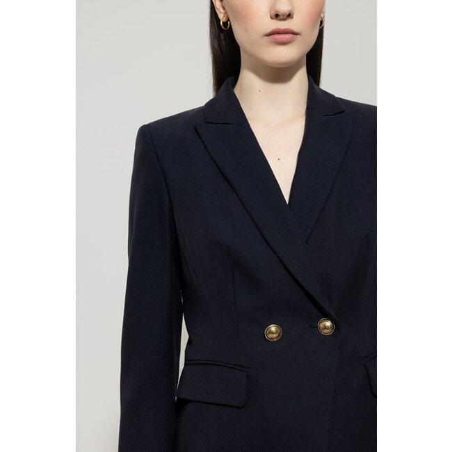 Luisa Cerano Double-breasted Gabardine blazer marine