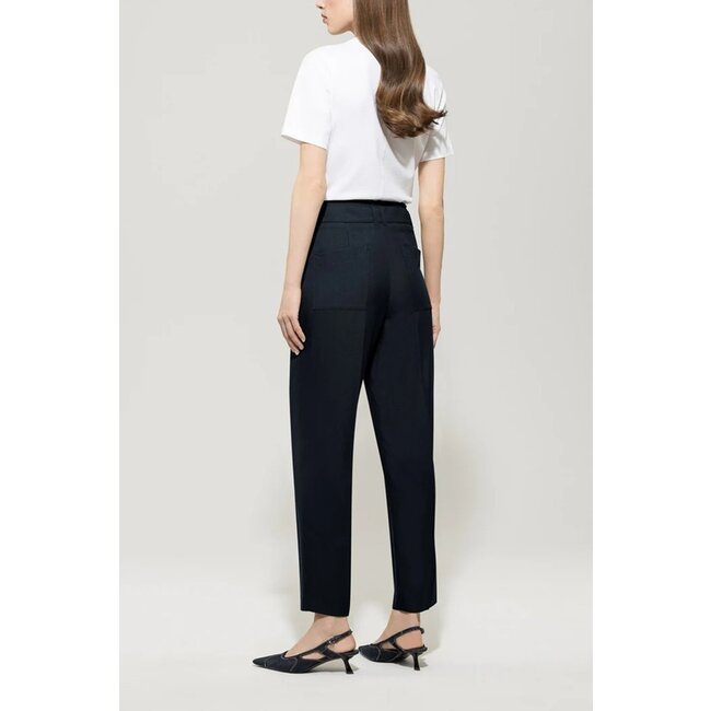 Luisa Cerano Gabardine tapered pants marine