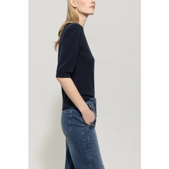 Luisa Cerano Truitje cashmere korte mouw