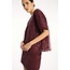 ROTATE Beaded Oversized Top Bordeaux