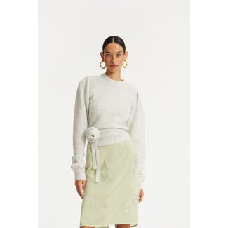 Rotate ROTATE Knit Puff Crewneck Snow White