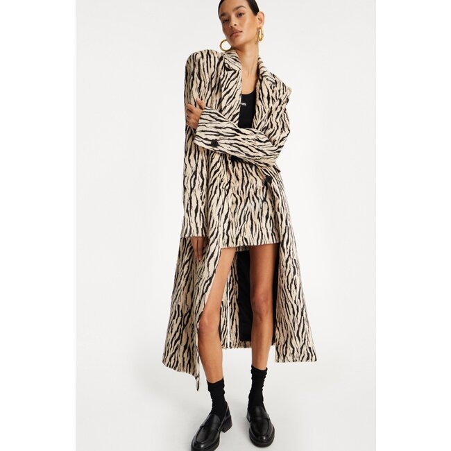 ROTATE Printed Faux Fur Rokje