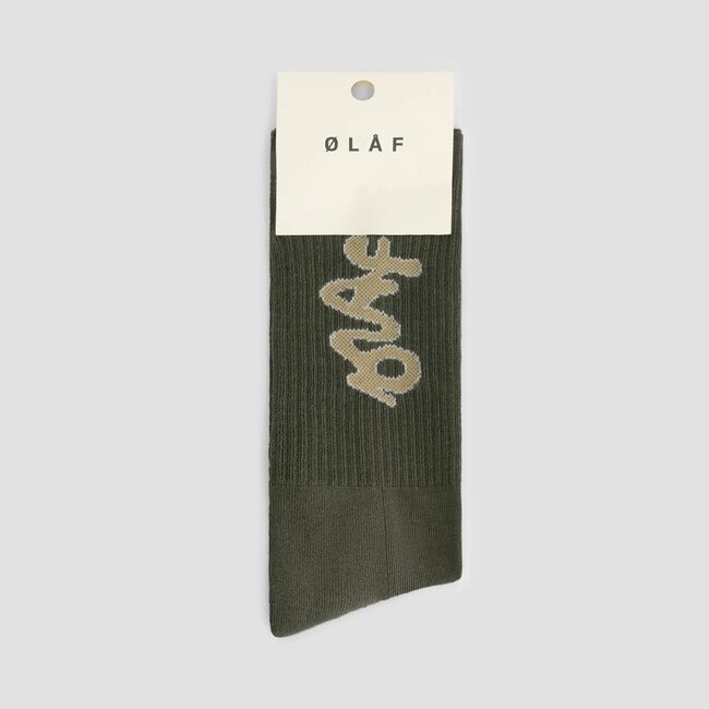Olaf Logo Socks smokey olive