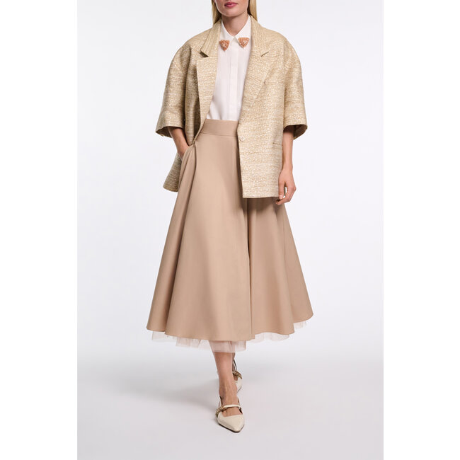 Dorothee Schumacher Shiny Coolness jackje Shimmering Sand