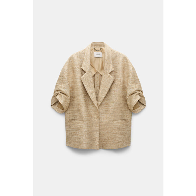 Dorothee Schumacher Shiny Coolness coat Shimmering Sand