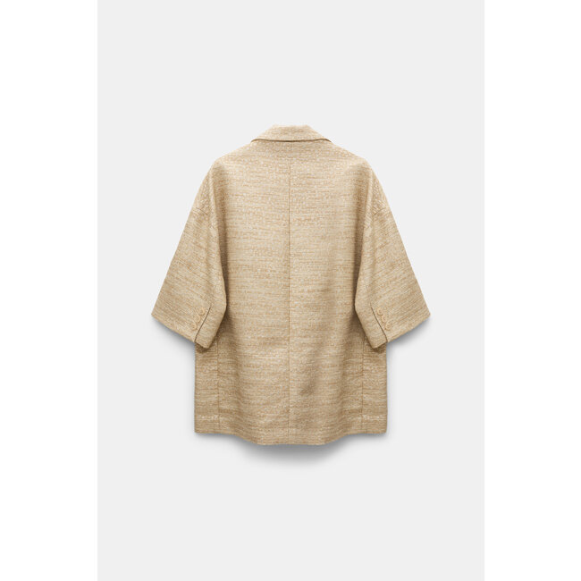 Dorothee Schumacher Shiny Coolness coat Shimmering Sand