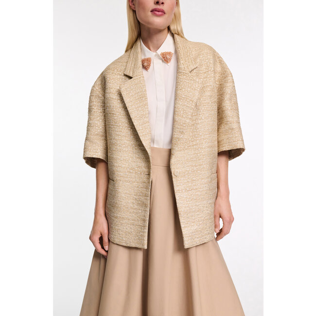 Dorothee Schumacher Shiny Coolness jackje Shimmering Sand