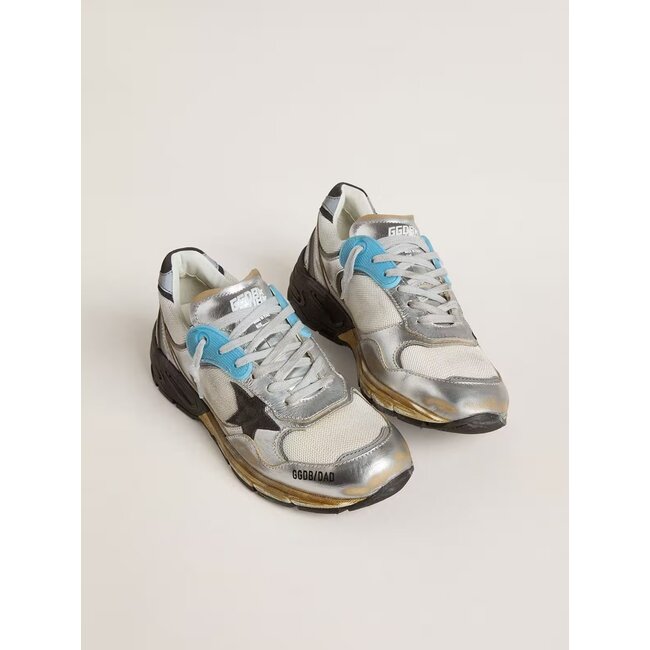 Golden Goose Running dad sneaker mesh and laminated leather