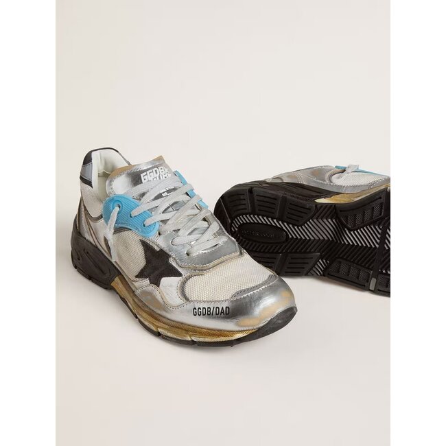 Golden Goose Running dad sneaker mesh and laminated leather
