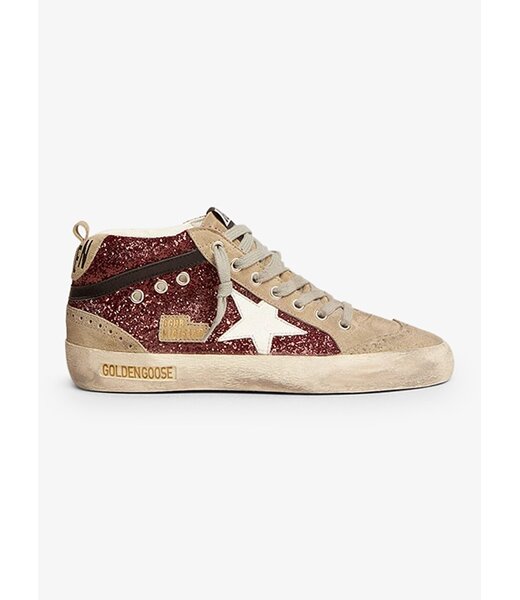 Golden Goose Golden Goose Mid star glitter leather star and wave