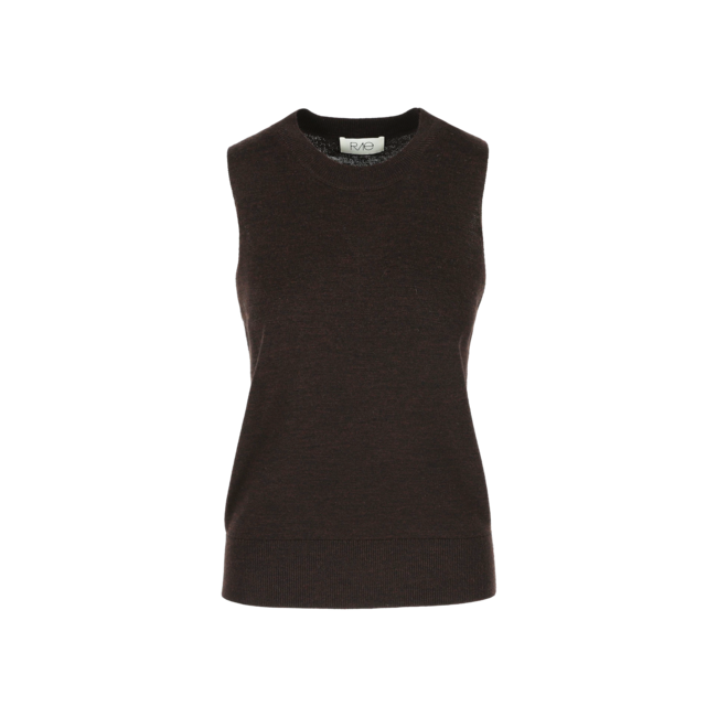 RAE Antwerp Sylvie wool top in brown
