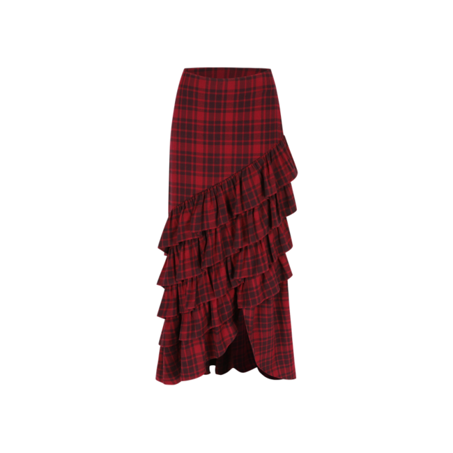 RAE Antwerp Fran skirt in red check