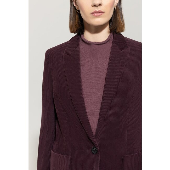 Luisa Cerano Corduroy one-button blazer