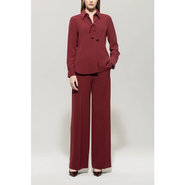 Luisa Cerano Shirt blouse with tie ribbon detail