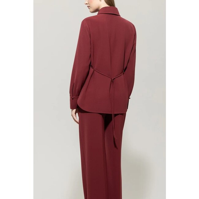 Luisa Cerano Shirt blouse with tie ribbon detail