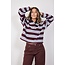 Coco Y Maria Coco Y Maria Coco polo blue bordeaux stripe