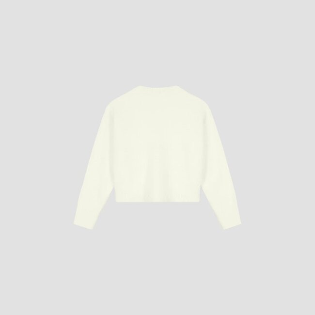 Olaf | SHOP ONLINE | Fluffy logo Knit off-white | BANKGEHEIM