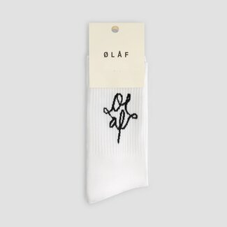 Olaf Olaf Monogram Socks optical white