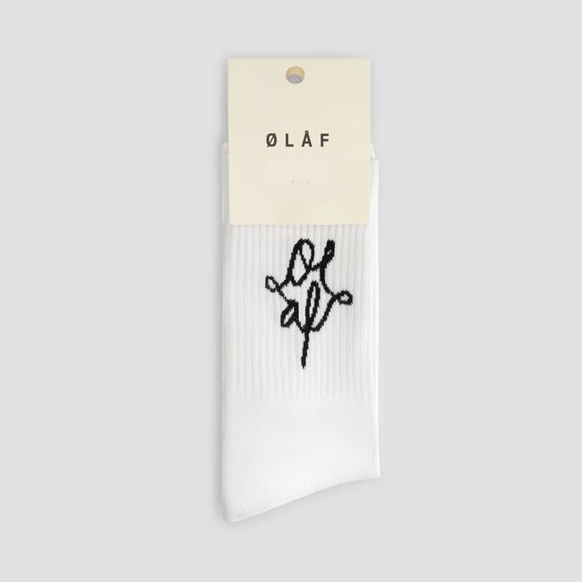 Olaf Monogram Socks optical white