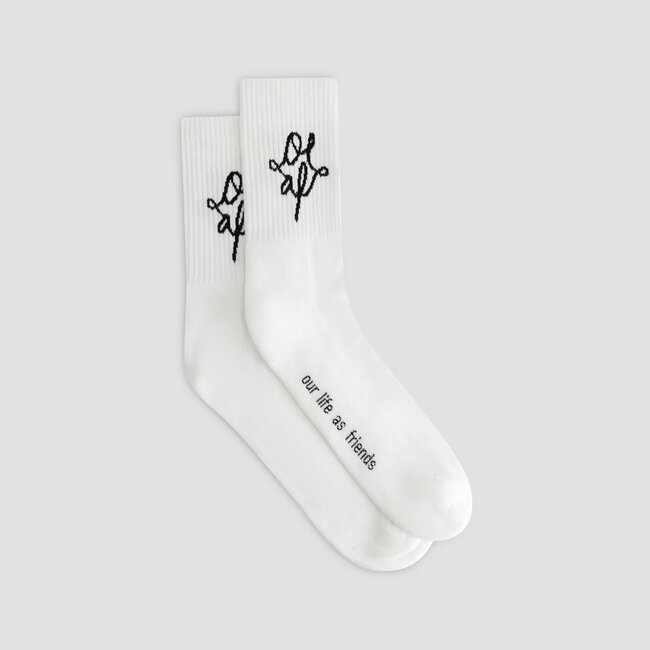 Olaf Monogram Socks optical white