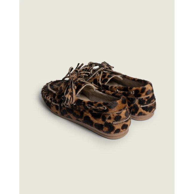 Posa Boat Loafer Fringe | Leopard