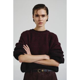 POMANDÈRE POMANDÈRE Gradient English rib crew neck sweater