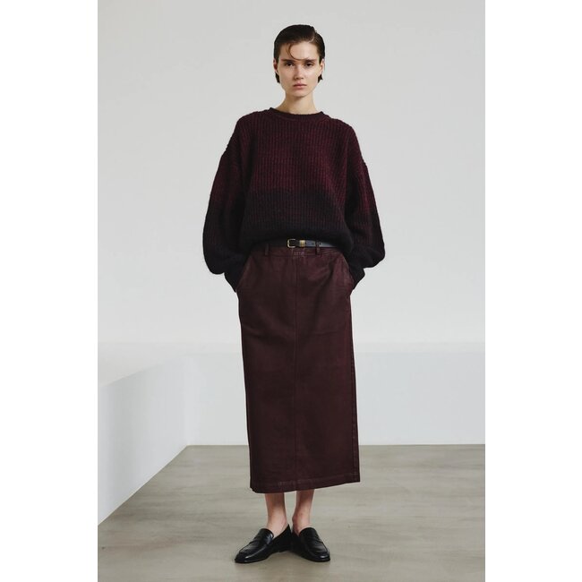 POMANDÈRE Gradient English rib crew neck sweater