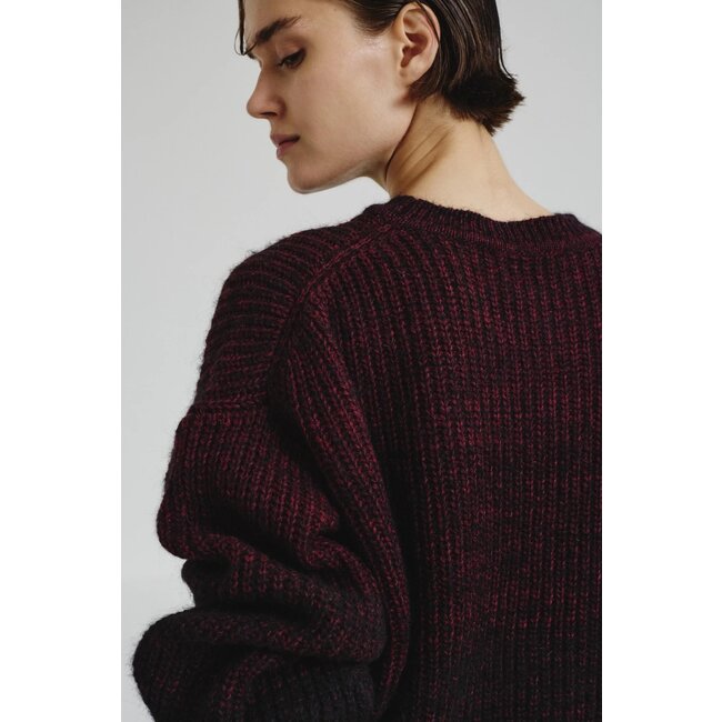 POMANDÈRE Gradient English rib crew neck sweater