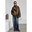 POMANDÈRE Felted wool cloth peacoat