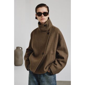 POMANDÈRE POMANDÈRE Felted wool cloth peacoat