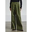 POMANDÈRE Wide-leg trousers in cotton drill sage green