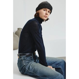 POMANDÈRE POMANDÈRE Striped pure wool jersey turtleneck