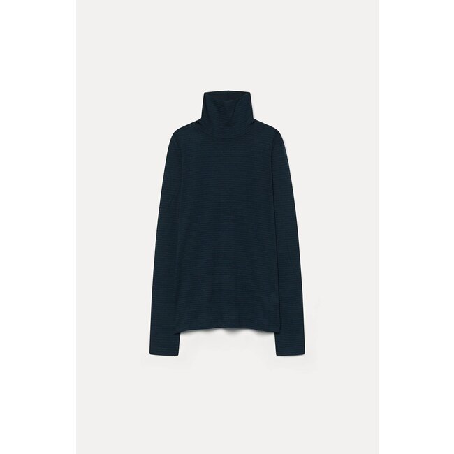 POMANDÈRE Striped pure wool jersey turtleneck