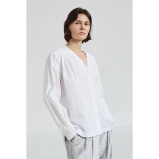 POMANDÈRE POMANDÈRE Poplin shirt with V-neck
