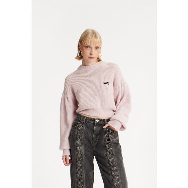 Rotate Knit Puff Crewneck Ballerina
