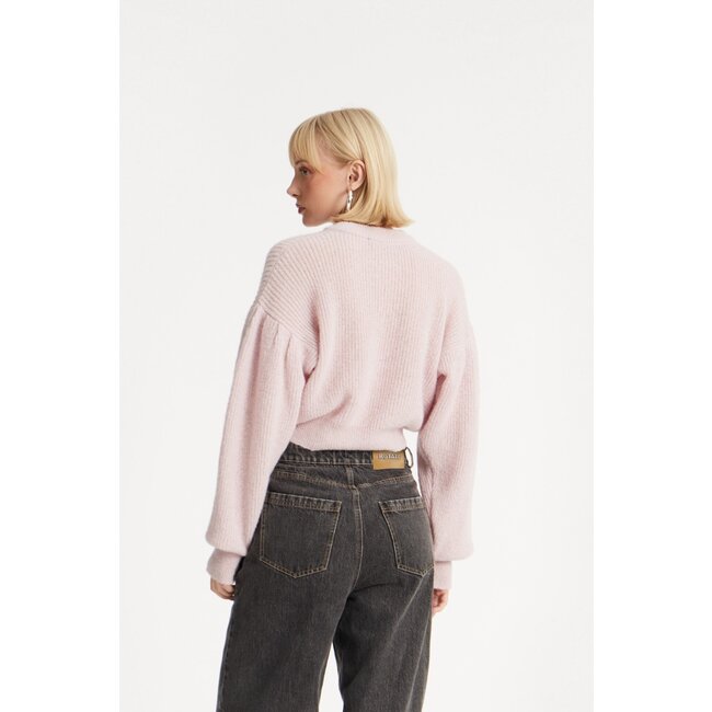 Rotate Knit Puff Crewneck Ballerina