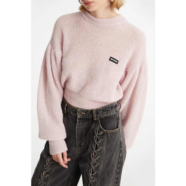 Rotate Knit Puff Crewneck Ballerina