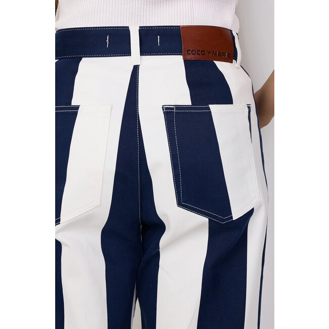Coco Y Maria Camilla pants navy stripe