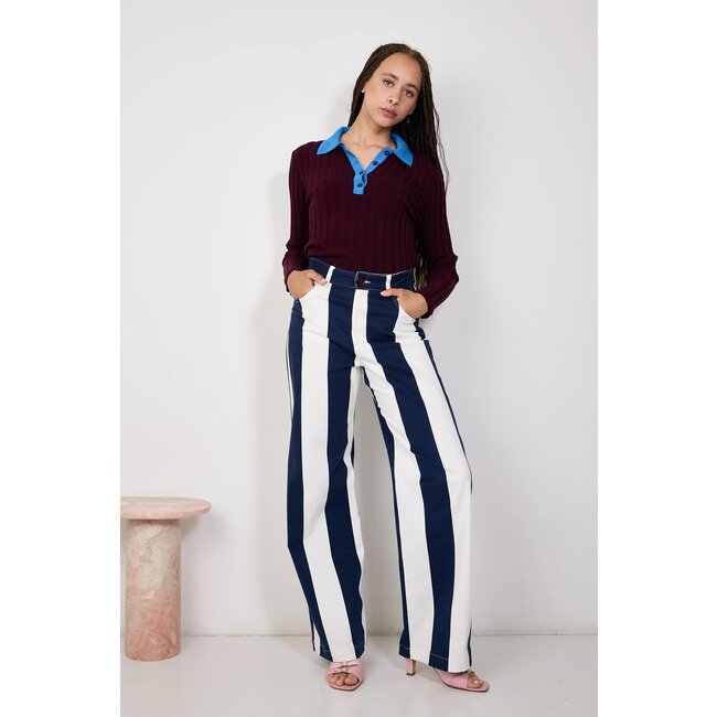 Coco Y Maria Camilla pants navy stripe