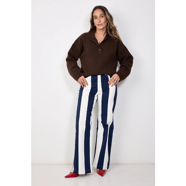 Coco Y Maria Camilla pants navy stripe