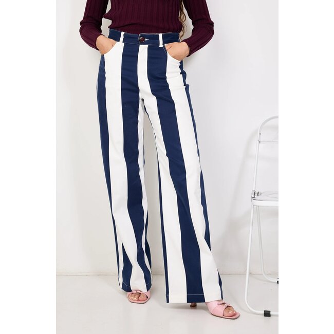 Coco Y Maria Camilla pants navy stripe