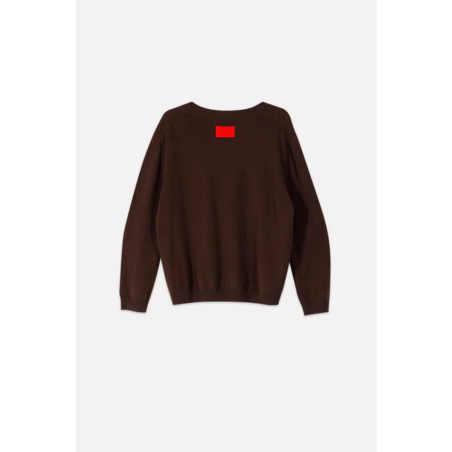 COLLECTORS club Kiara sweater Dark Chocolate