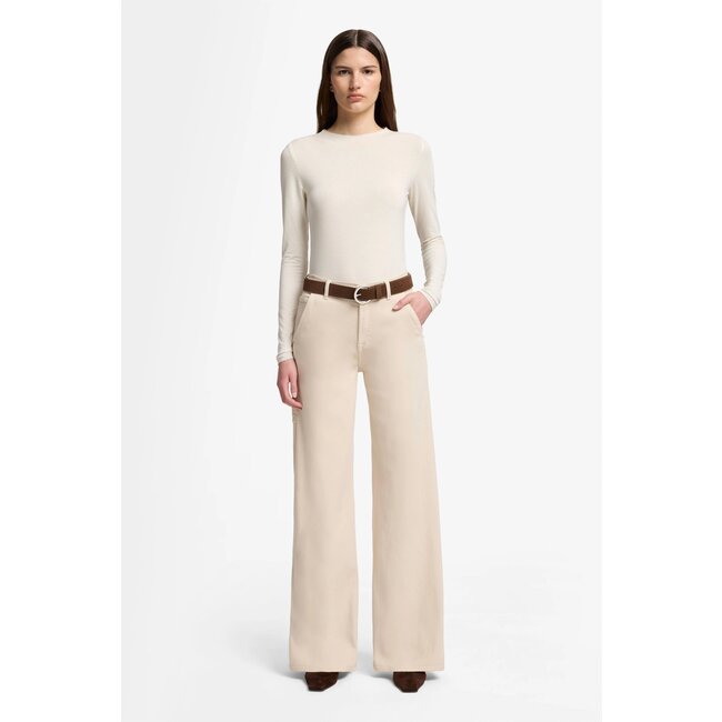 7 For All Mankind Lotta Trousers Creme With Carpenter Details
