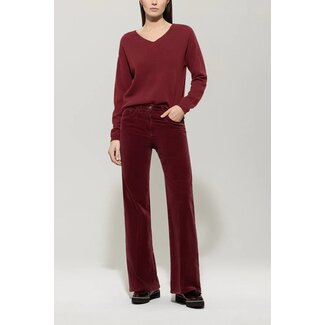Luisa Cerano Luisa Cerano V-shape cashmere-blend sweater berry red