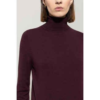 Luisa Cerano Luisa Cerano Turtleneck sweater in wool blend burgundy